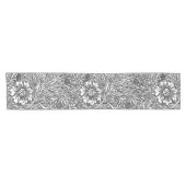 Ingewikkeld bloemontwerp in zwart-wit korte tafelloper (Horizontaal)