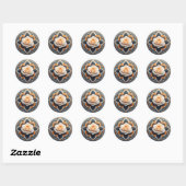 Ingewikkeld Bloemontwerp Ronde Sticker (Vel)