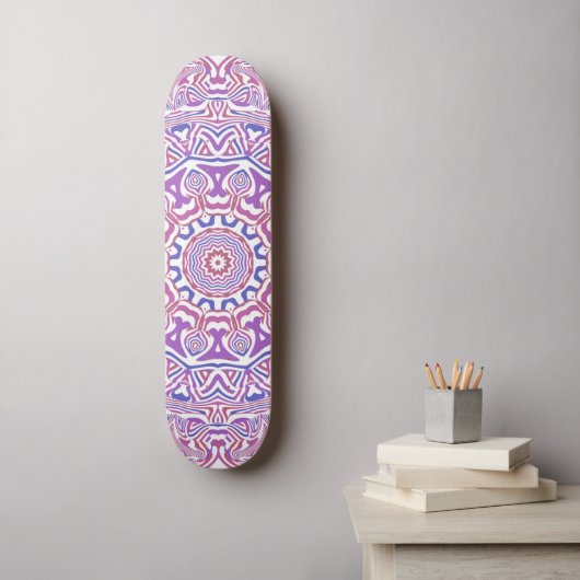 Ingewikkeld Bold Groovy Boho Hippie Abstract Manda Persoonlijk Skateboard (Muurkunst)
