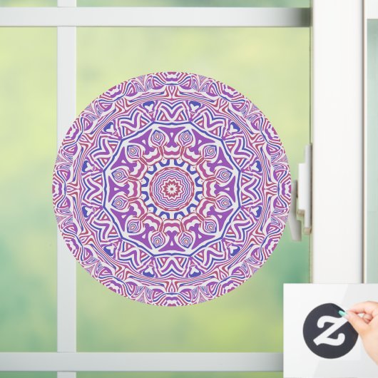 Ingewikkeld Bold Groovy Boho Hippie Abstract Manda Raamsticker (Huis)