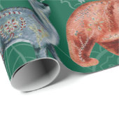 Ingewikkeld bosdierenpatroon cadeaupapier (Rol Hoek)
