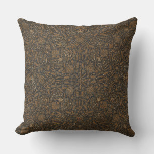Ingewikkeld Bruin & Zwart Batik Sierkussen