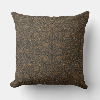 Ingewikkeld Bruin & Zwart Batik Sierkussen