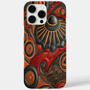 Ingewikkeld buitenaards ambachtelijk ontwerp in le iPhone 16 pro max hoesje