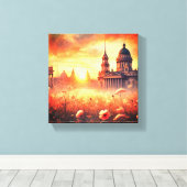 Ingewikkeld Canvas Gift Sunset Wall Art. Afdruk (Insitu (Houten vloer))