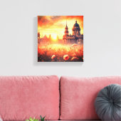Ingewikkeld Canvas Gift Sunset Wall Art. Afdruk (Insitu (Woonkamer))