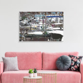 Ingewikkeld Canvas met geabstraheerde afbeelding M Afdruk (Insitu (Woonkamer))