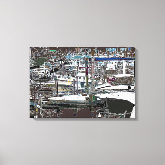 Ingewikkeld Canvas met geabstraheerde afbeelding M Afdruk