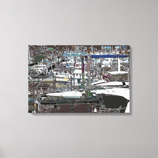 Ingewikkeld Canvas met geabstraheerde afbeelding M Afdruk (Voorkant)