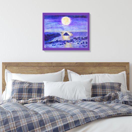 Ingewikkeld Canvas - Moonlight Celebration (Insitu (Slaapkamer))