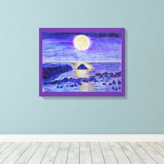 Ingewikkeld Canvas - Moonlight Celebration (Insitu (Houten vloer))
