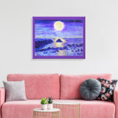 Ingewikkeld Canvas - Moonlight Celebration Afdruk (Insitu (Woonkamer))