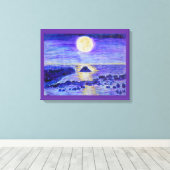 Ingewikkeld Canvas - Moonlight Celebration Afdruk (Insitu (Houten vloer))