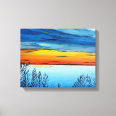 Ingewikkeld Canvas Print met zonsondergang (Voorkant)