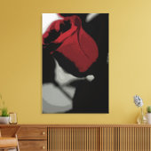 Ingewikkeld Canvas Print - Single Red Rose (Insitu (Woonkamer))