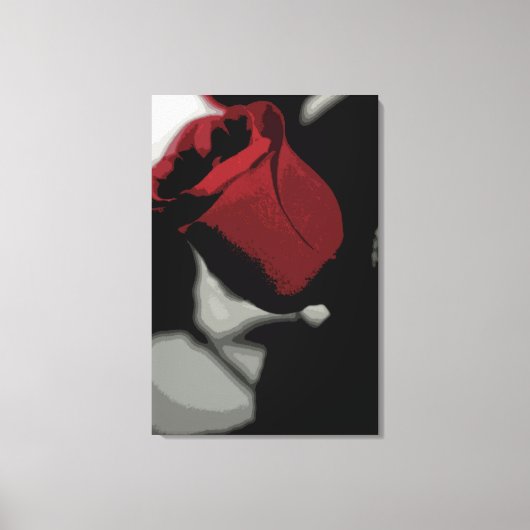 Ingewikkeld Canvas Print - Single Red Rose (Voorkant)
