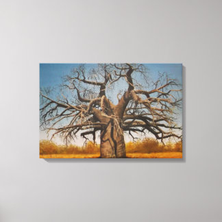 Ingewikkeld canvas van baobab boom afdruk