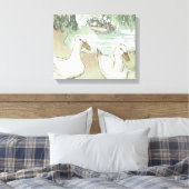 Ingewikkeld Canvas "Waterverf Sketch/Ducks Paris" (Insitu (Slaapkamer))