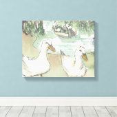 Ingewikkeld Canvas "Waterverf Sketch/Ducks Paris" (Insitu (Houten vloer))