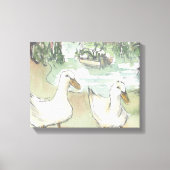 Ingewikkeld Canvas "Waterverf Sketch/Ducks Paris" (Voorkant)