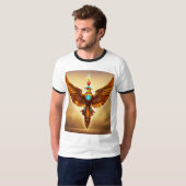 "Ingewikkeld Crystal Eagle Tattoo Design - Symbool T-shirt (Voorkant volledig)