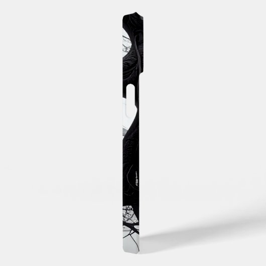 Ingewikkeld Dark Organic Roots Pattern Hoesje (Achterkant / Rechts)