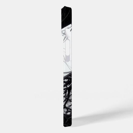 Ingewikkeld Dark Organic Roots Pattern Hoesje (Achterkant / Links)