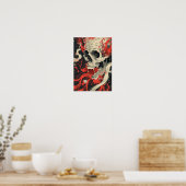 Ingewikkeld donker en wit illustraties Poster (Keuken)