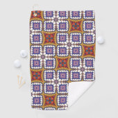 Ingewikkeld geometrisch bloemenpatroon golfhanddoek (Insitu)