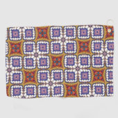 Ingewikkeld geometrisch bloemenpatroon golfhanddoek (Horizontaal)