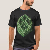 Ingewikkeld geometrisch doolhof t-shirt (Voorkant)