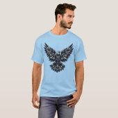 Ingewikkeld Geometrisch Eagle Majesty Design T-shirt (Voorkant volledig)