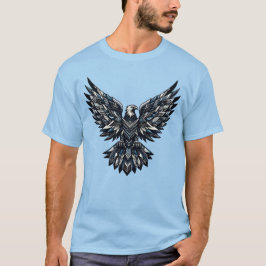 Ingewikkeld Geometrisch Eagle Majesty Design T-shirt