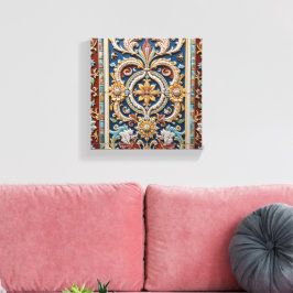 Ingewikkeld Gesneden Fries Canvas Afdruk