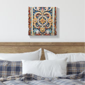 Ingewikkeld Gesneden Fries Canvas Afdruk (Insitu (Slaapkamer))