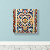 Ingewikkeld Gesneden Fries Canvas Afdruk (Insitu (Houten vloer))