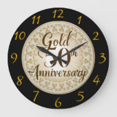 Ingewikkeld Goud 50e Jubileum Grote Klok (Voorkant)