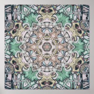 Ingewikkeld Kaleidoscoop Patroon Poster