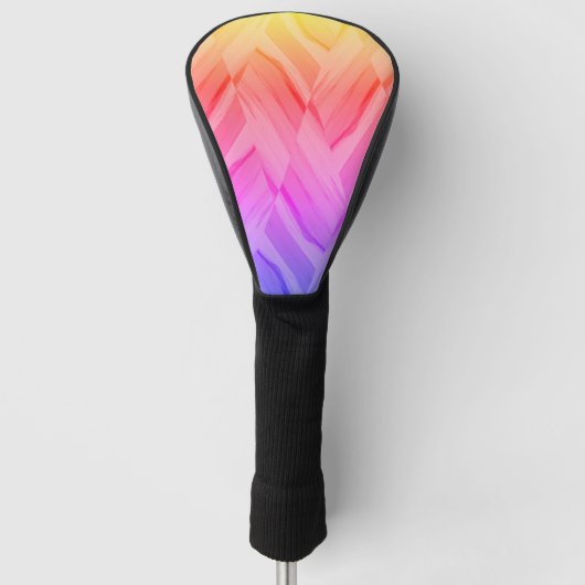 Ingewikkeld koraal en roze tinten marmeren patroon golfheadcover (Voorkant)