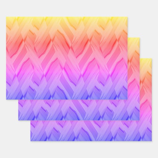 Ingewikkeld koraal en roze tinten marmeren patroon inpakpapier vel (Set)