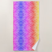 Ingewikkeld koraal en roze tinten marmeren patroon strandlaken (Voorkant)