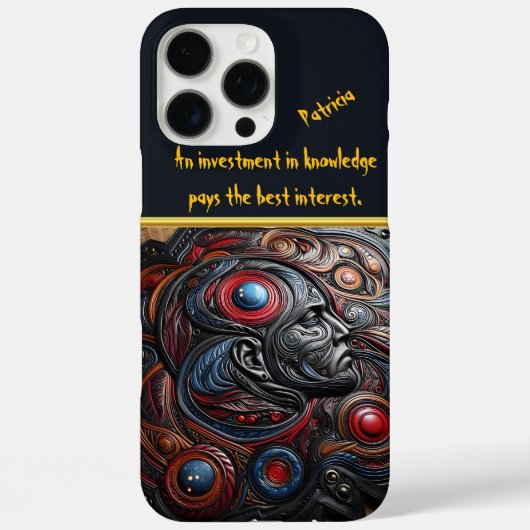 Ingewikkeld lederen kunstwerk met een kosmisch gez Case-Mate iPhone case (Achterkant)