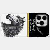 Ingewikkeld majestueus paardenportret Case-Mate iPhone case (Achterkant (horizontaal))