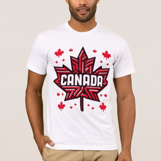 Ingewikkeld Maple Leaf Canada T-shirt (Voorkant)