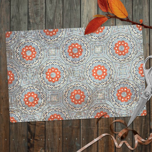 Ingewikkeld Marokkaans geometrisch mozaïekpatroon Tissuepapier