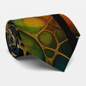 Ingewikkeld meerlagig alcoholinktpatroon stropdas (Opgerold)