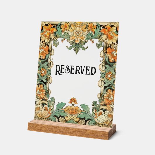 Ingewikkeld motief filigraan, duidelijk midden tab acryl bord (Hoek)