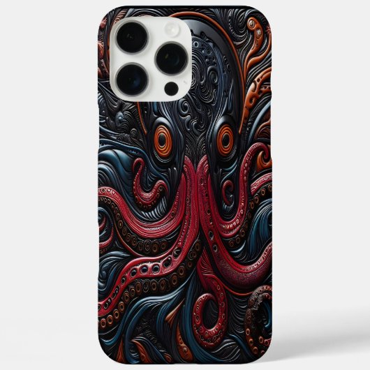 Ingewikkeld octopusontwerp met wervelende tentakel Case-Mate iPhone case (Achterkant)
