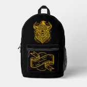 Ingewikkeld ontwerp van een bizon met een Pet Bedrukte Rugzak (Voorkant)