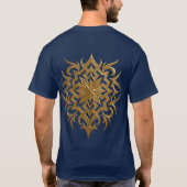 ingewikkeld_patroon_regal_goud_1 t-shirt (Achterkant)